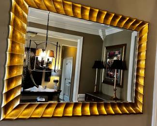 #27 Gold Framed Beveled Rectangular Mirror - 43x31 $100.00