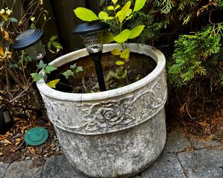 #53 Resin Round Planter w/roses on sides - 18round x 15T $20.00
#54 Resin Round Planter w/roses on sides - 18round x 15T $20.00