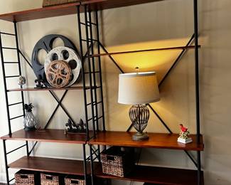 #13 Metal/Wood Shelving Unit w/6 Shelves - 42x16x84 $150.00
#14 Metal/Wood Shelving Unit w/6 Shelves - 42x16x84 $150.00
#15 Metal Base Lamp - 27" tall $75.00
