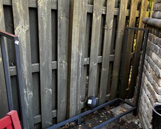 #51 Aluminum Rectangular Wood Holder - 64x13x49 $20.00