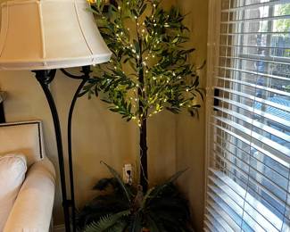 #48 Lighted Tree w/remote w/multiple function lights in ceramic Pot - Bethleham Lights - 67" Tall $75.00