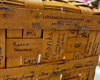 #107 Longaberger Basket w/2 handles Picnic Basket $30.00