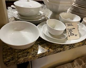 #162 Arzburg Germany Set of White Mixed China $40.00