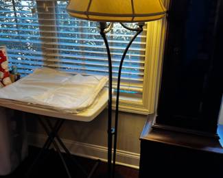 #46 Heavy Metal Floor Lamp - 62" Tall w/3 lights $75.00
#47 Heavy Metal Floor Lamp - 62" Tall w/3 lights $75.00