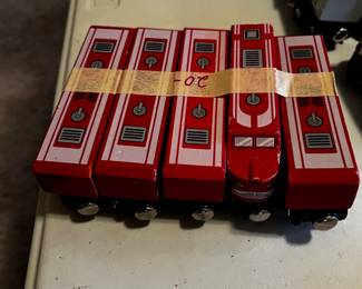 #166 5 pc Red Train Brio $20.00