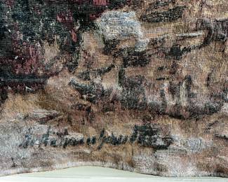 #96 Vintage Verdure Floral Scene Wall hanging Tapestry - You Take Down - 57x68 $75.00