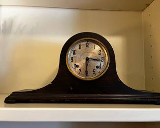 #41 Antique Mantle Clock - Missing Glass on Door - 18x4x9 $20.00