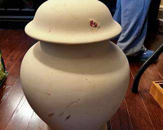 #152 Ballard Designs Bisque Ginger Jar w/lid - 18" Tall $40.00