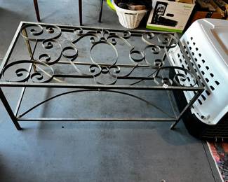#119	Metal Coffee Table (missing Glass Top) - 43x22x18	 $75.00 
