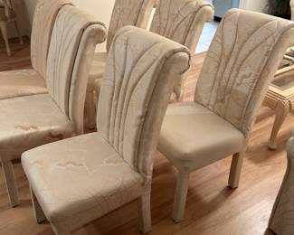 Vintage Upholstered Dinning Chairs - 6 PC.