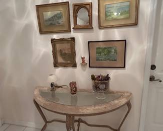 Entry Table with Art Collection