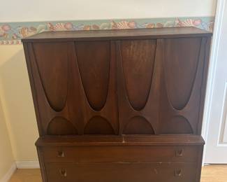 Mid Century Modern Broyhill Brasilia Dresser Tallboy Gentlemen's Dresser