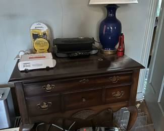 Mahogany Lowboy, Lamp