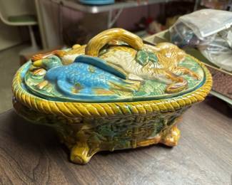 Majolica Game Pie Tureen