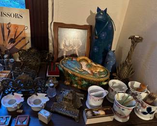 Door Stops, Shaving Mugs, Majolica Game Pie Tureen