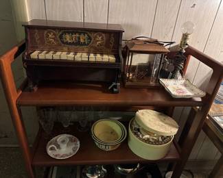 Lamp, Bowls, Candle Holder, Toy Piano