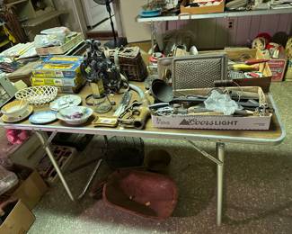 Dishes, Gas Pump Nozzle, Old Kitchenwares