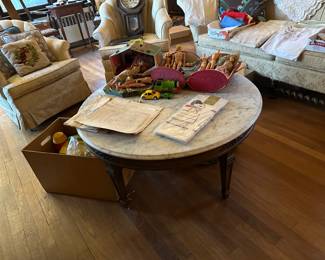 Round Marble Top Coffee Table