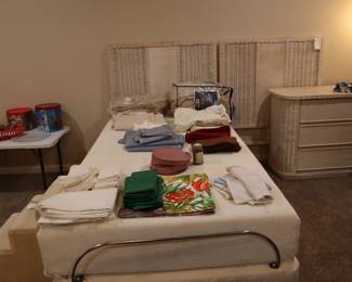 Twin headboards & dresser; twin Therapeutic mattress w/moveable frame