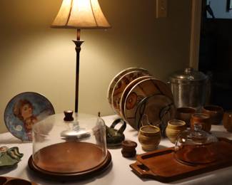 Collection of ceramics and wood