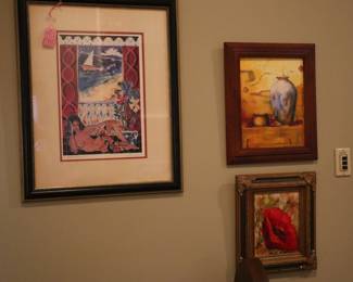 Sara Howell art on left