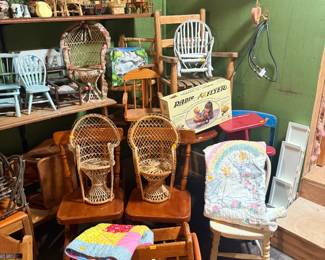 Vintage Children's furniture and Doll Furniture