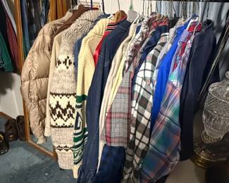Vintage Men's Clothing, Pendelton, Wrangler, Leather, Jeans, Western Shirts, Camo gear, workwear