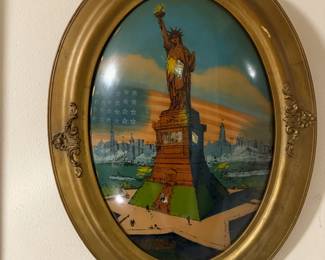 Antique Statue of Liberty Mother of Pearl Art