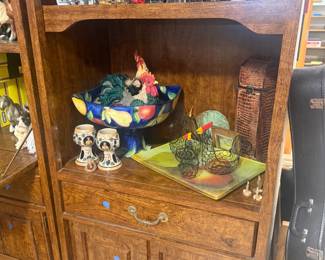 Vintage Shotglass Collection, Wood Hutches