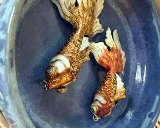 Reticulated Cloisonne Koi
