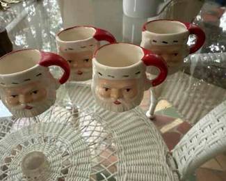mini santa mugs sold as a set
