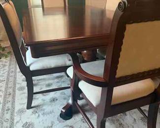 Dining Table with 1 leaf and 8 chairs