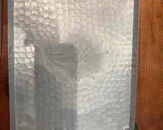 Vintage Hammered Aluminum Tray