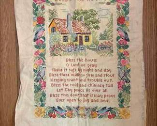 1970's House Blessing cross stitch