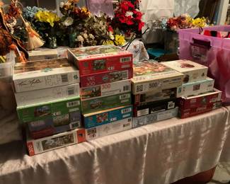 Tons of long stem flowers, wreaths, floral plants and center pieces.