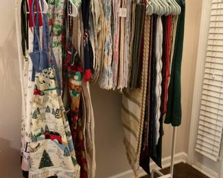 Handmade aprons, placemats, table runners, and tablecloths, purses and more.