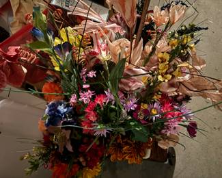 Flowers and Pier One wagon.