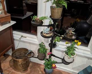 Heavy late 19th century plant stand. Plants are not included.
