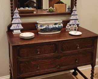 English Oak Barley Twist sideboard