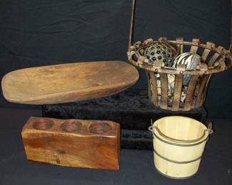 Vintage Wooden Dough Bowl