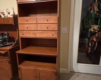 Ethan Allen Baumritter Mid Century piece with matching side serving table