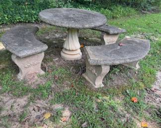 Concrete picnic table