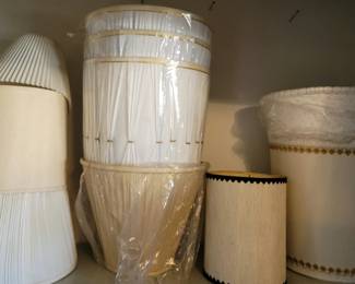 A large selection of lamp shades (many new)