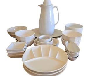Collection of White Dinnerware Items