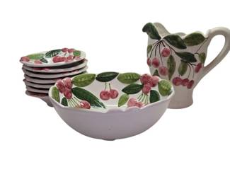 Fancer Cherry Motif Tableware Made in Portugal