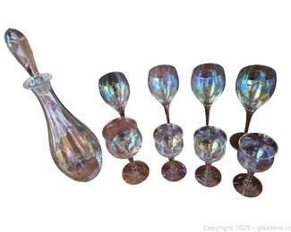Clear Iridescent Glassware