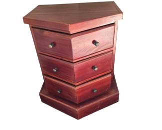 Cherry Hexagon End Table