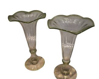 Light Green Flared Vases