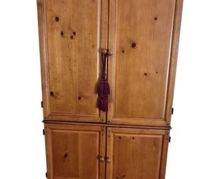 Pine Armoire Entertainment Center