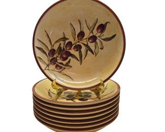 8 Williams Sonoma Les Oliviers Pasta Bowls